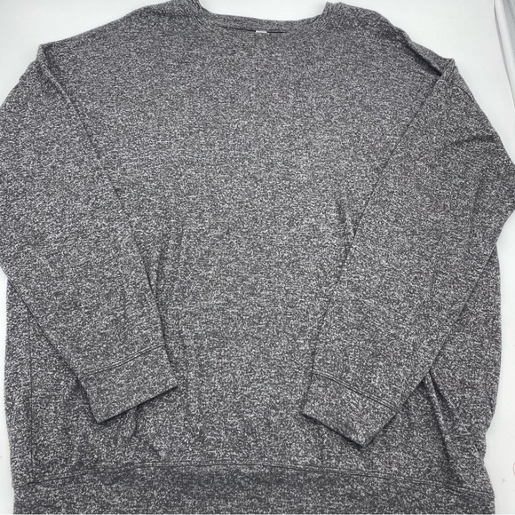 Athleta Sweatshirt Mindful Pullover Soft Gray Heather Oversized Large Tall - Picture 2 of 7